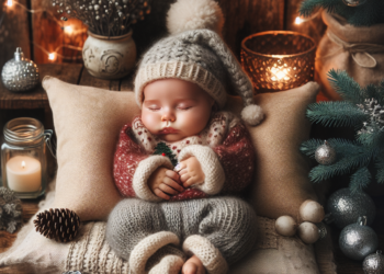 15 Encantadoras Ideas de Fotos Navideñas para Bebés que Iluminarán tu Temporada Festiva