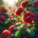 plantas de rosas rojas